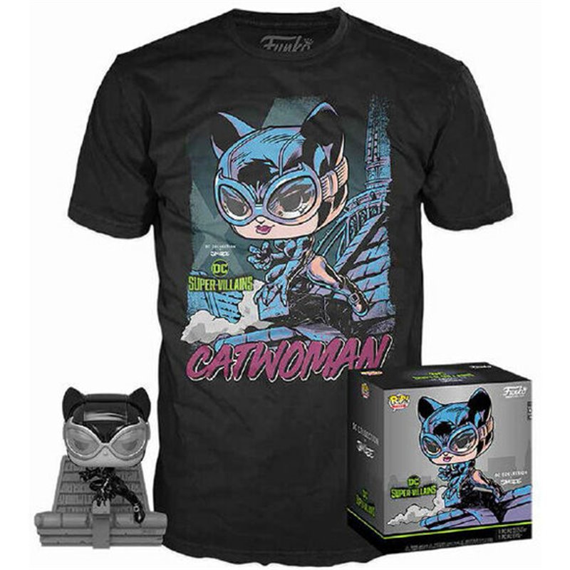 SET FIGURA POP & TEE DC JIM LEE CATWOMAN - Teknashop Ltd