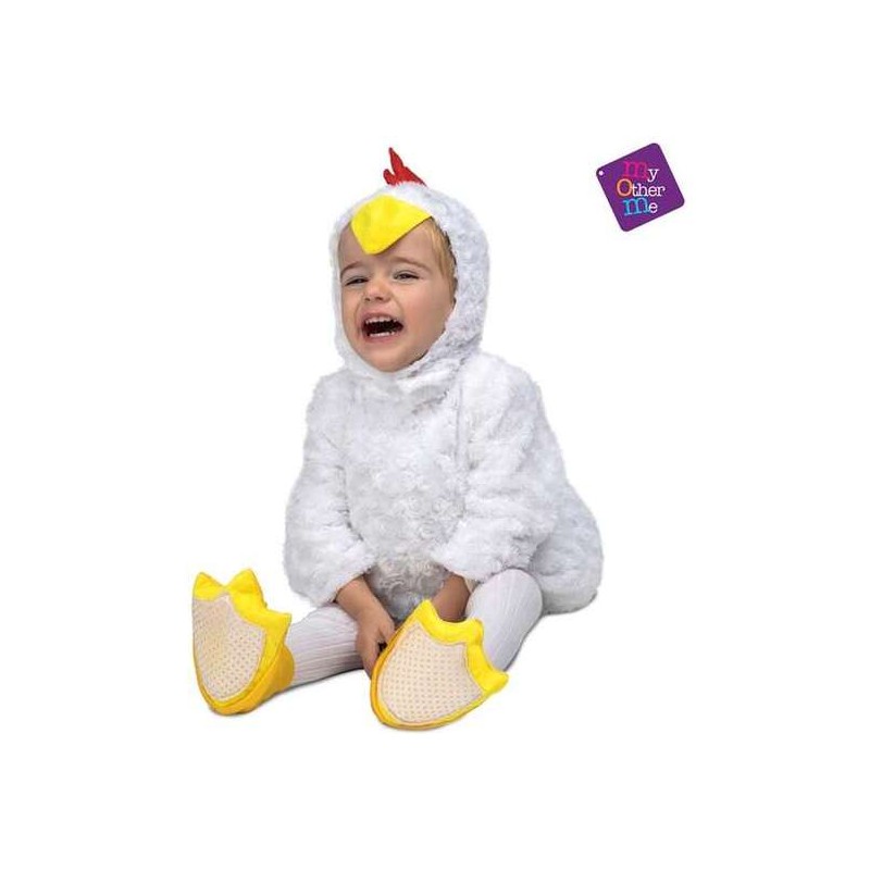 DISFRAZ POLLITO BLANCO PELUCHE 5-6 AÑOS (VESTIDO, GORRO Y PATUCOS) - Teknashop Ltd