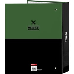 CARPETA F. 4 ANILLAS 35MM LOMO ANCHO MUNICH "CAVIAR" - Teknashop Ltd