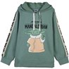 SUDADERA CON CAPUCHA COTTON BRUSHED THE MANDALORIAN GREEN - Teknashop Ltd