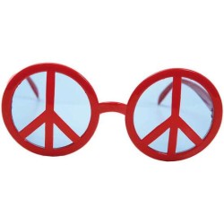 GAFAS DE SÍMBOLO DE LA PAZ ROJAS TALLA ÚNICA - Teknashop Ltd