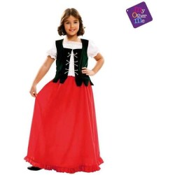 DISFRAZ DULCINEA 5-6 AÑOS (CORPIÑO CON CAMISA Y FALDA) - Teknashop Ltd