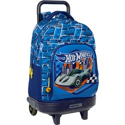 MOCHILA GDE. C/RUEDAS COMPACT EXTRAIBLE HOT WHEELS "SONNY" - Teknashop Ltd