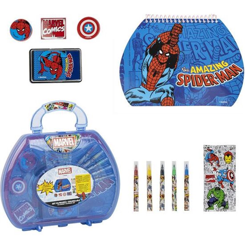 SET PAPELERÍA COLOREABLE MALETÍN MARVEL - Teknashop Ltd