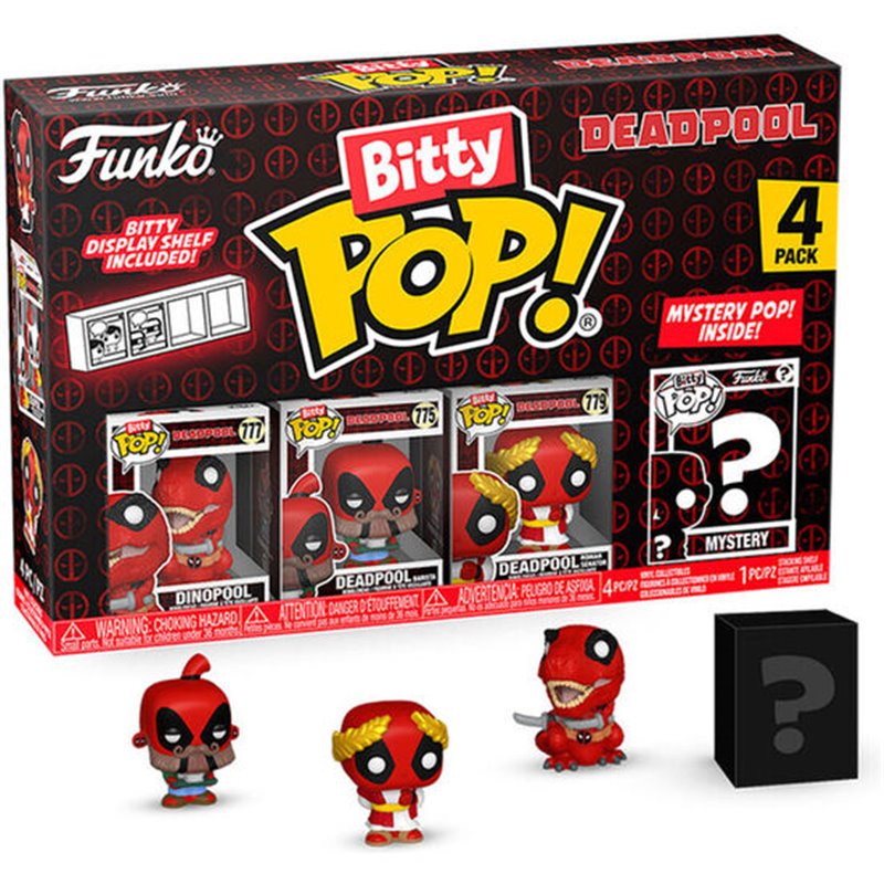 BLISTER 4 FIGURAS BITTY POP MARVEL DEADPOOL DINOPOOL - Teknashop Ltd