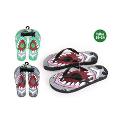 ZAPATILLAS PLAYA NIÑOS TIBURÓN GRIS TALLA 34 - Teknashop Ltd