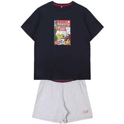 PIJAMA CORTO SINGLE JERSEY PUNTO MARVEL DARK BLUE - Teknashop Ltd