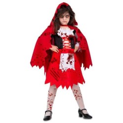 DISFRAZ CAPERUCITA SANGRIENTA 7-9 AÑOS (CAPA CON CAPUCHA, VESTIDO CON CORPIÑO Y DELANTAL.) - Teknashop Ltd