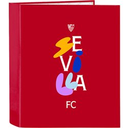 CARPETA F. 4 ANILLAS 35MM LOMO ANCHO SEVILLA FC - Teknashop Ltd