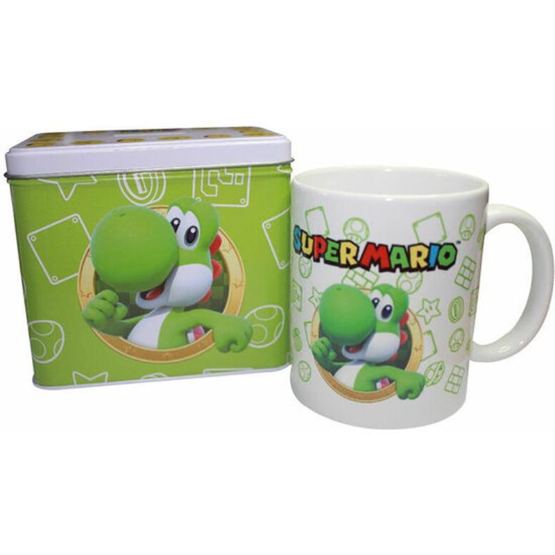 SET TAZA + HUCHA YOSHI SUPER MARIO BROS NINTENDO - Teknashop Ltd