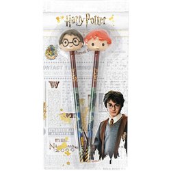 BLISTER 2 LAPICES CON GOMA 3D HARRY POTTER - Teknashop Ltd