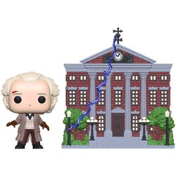 FIGURA POP BACK TO THE FUTURE DOC WITH CLOCK TOWER - Teknashop Ltd