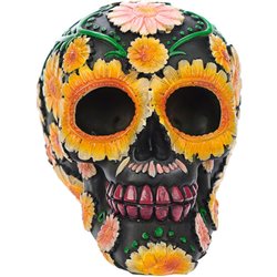 FIGURA CALAVERA DÍA DE LOS MUERTOS MARGARITAS 11CM - Teknashop Ltd