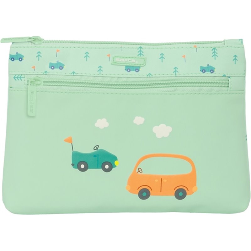 PORTATODO GDE. 2 CREM. FÁCIL LIMPIEZA SAFTA PREESCOLAR "COCHES" - Teknashop Ltd