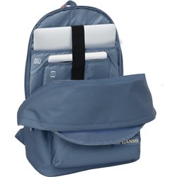 MOCHILA DOBLE PARA PORTATIL 15,6"+USB EL GANSO BASICS "AZUL" - Teknashop Ltd