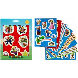 PACK 12 HOJAS PEGATINAS SUPER MARIO BROS - Teknashop Ltd