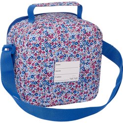 BOLSA TÉRMICA CUADRADA NAIT NAIT "FLORES COIMBRA AZUL" - Teknashop Ltd