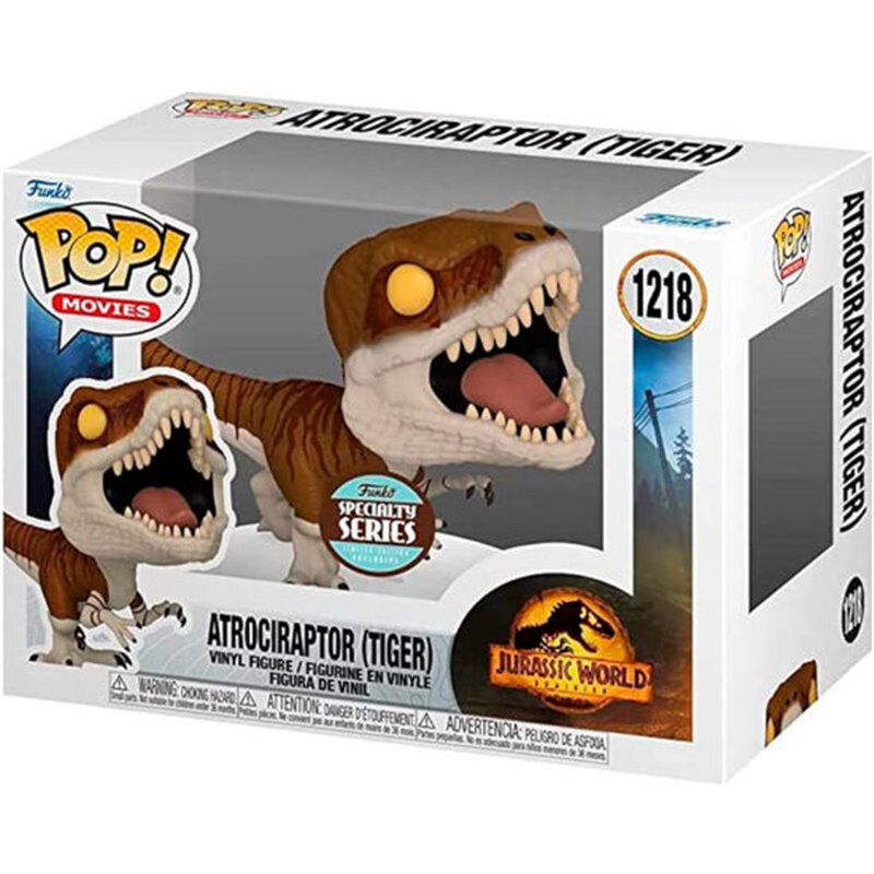 FIGURA POP JURASSIC WORLD 3 ATROCIRAPTOR TIGER EXCLUSIVE - Teknashop Ltd