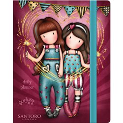 AGENDA DIARIA CON ELASTICO GORJUSS™ FAIRGROUND "FIREWORKS" - Teknashop Ltd