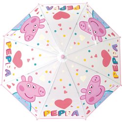 PARAGUAS MANUAL 46 CM PEPPA PIG "HAVING FUN" - Teknashop Ltd