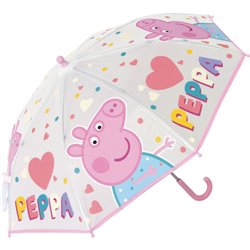 PARAGUAS MANUAL 46 CM PEPPA PIG "HAVING FUN" - Teknashop Ltd