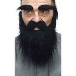 BARBA, BIGOTE Y CEJAS ADULTO MORENO TALLA ÚNICA - Teknashop Ltd