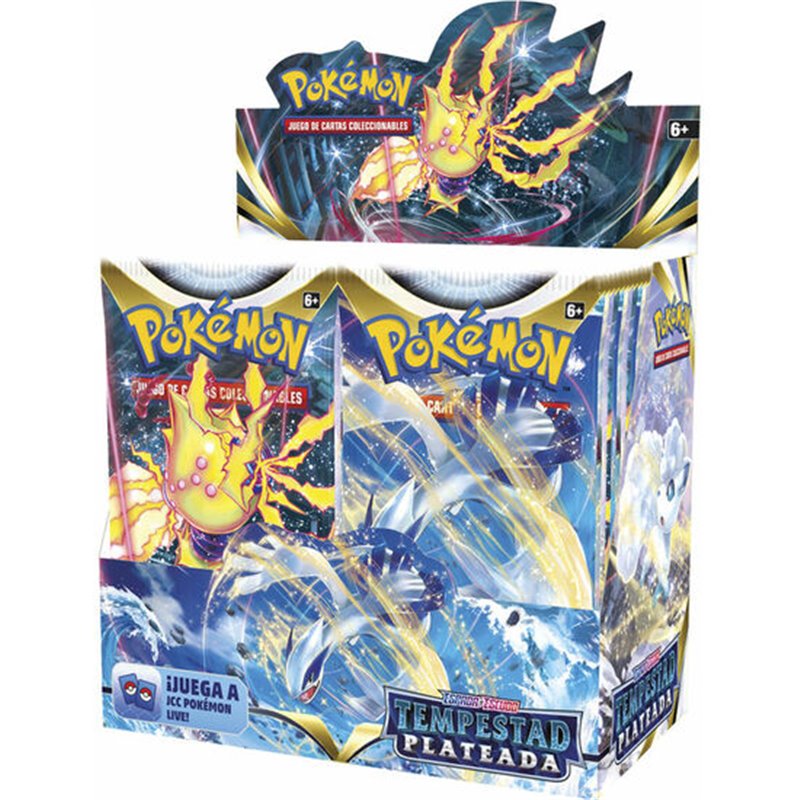 EXPOSITOR 36 SOBRES CARTAS COLECCIONABLES TEMPESTAD PLATEADA ESPADA Y ESCUDO POKEMON - Teknashop Ltd