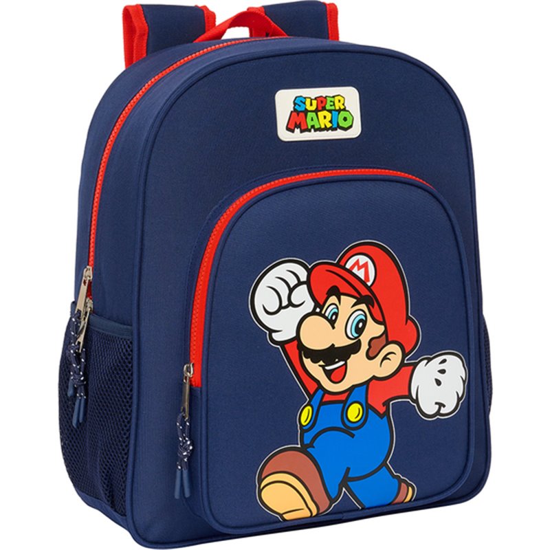 MOCHILA JUNIOR ADAPT.CARRO SUPER MARIO "WORLD" - Teknashop Ltd