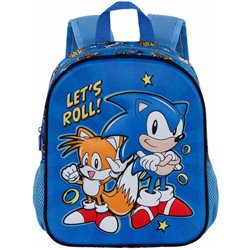 MOCHILA 3D LETS ROLL SONIC THE HEDGEHOG 31CM - Teknashop Ltd