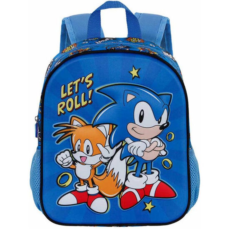 MOCHILA 3D LETS ROLL SONIC THE HEDGEHOG 31CM - Teknashop Ltd