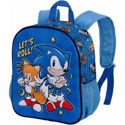 MOCHILA 3D LETS ROLL SONIC THE HEDGEHOG 31CM - Teknashop Ltd