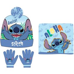 CONJUNTO GORRO GUANTES BRAGA CUELLO STITCH DISNEY - Teknashop Ltd