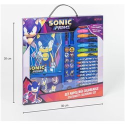 SET PAPELERÍA COLOREABLE DISPLAY SONIC PRIME - Teknashop Ltd