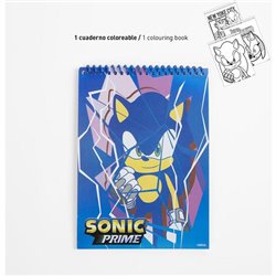 SET PAPELERÍA COLOREABLE DISPLAY SONIC PRIME - Teknashop Ltd