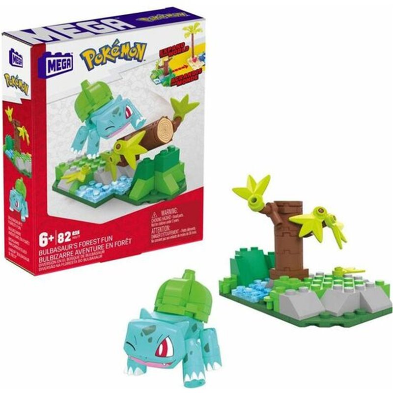 KIT CONSTRUCCION MEGA CONSTRUX BULBASUR FOREST FUN POKEMON 82PZS - Teknashop Ltd