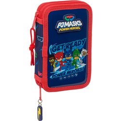 PLUMIER DOBLE PQÑO 28 PCS PJMASKS "READY" - Teknashop Ltd