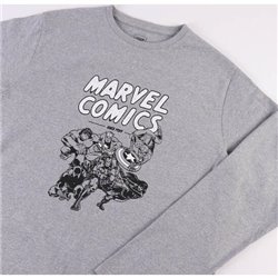 PIJAMA LARGO SINGLE JERSEY MARVEL GRAY - Teknashop Ltd