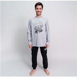 PIJAMA LARGO SINGLE JERSEY MARVEL GRAY - Teknashop Ltd