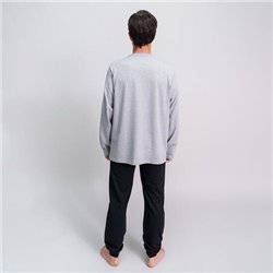 PIJAMA LARGO SINGLE JERSEY MARVEL GRAY - Teknashop Ltd