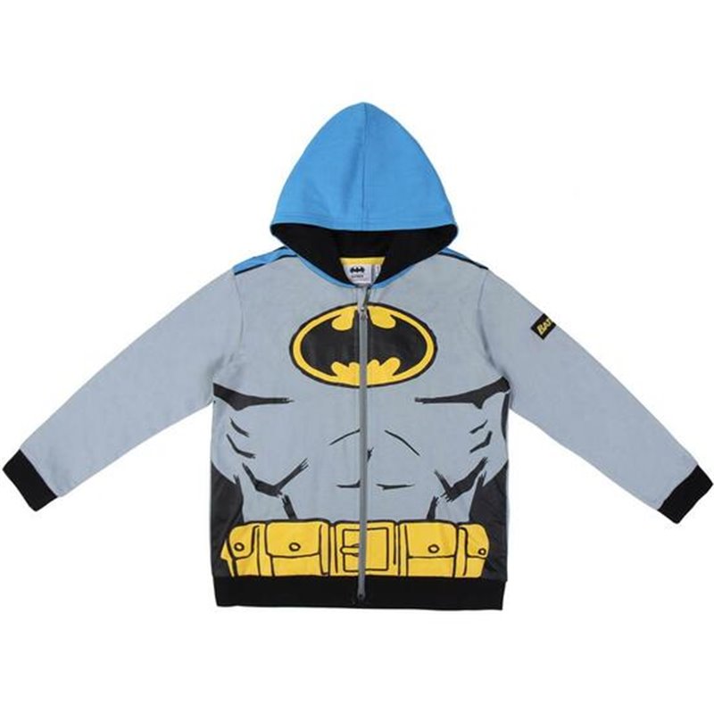 SUDADERA CON CAPUCHA COTTON BRUSHED BATMAN GRAY - Teknashop Ltd