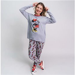 PIJAMA LARGO SINGLE JERSEY MINNIE GRAY - Teknashop Ltd