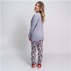 PIJAMA LARGO SINGLE JERSEY MINNIE GRAY - Teknashop Ltd