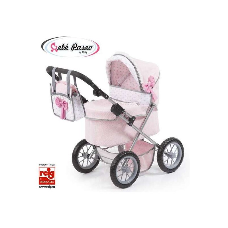 COCHE MUÑECAS TRENDY ROSA 68X67X41 CM - Teknashop Ltd