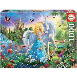 PUZZLE EDUCA 1000PZ PRINCESA UNICORNIO - Teknashop Ltd