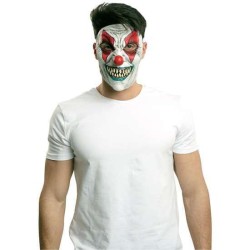 1/2 CLOWN LATEX MASK ONE SIZE - Teknashop Ltd