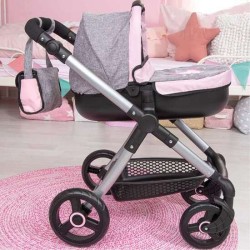 COCHE MUÑECAS STULE PRAM GRIS 68X63X40 CM - Teknashop Ltd