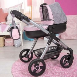 COCHE MUÑECAS STULE PRAM GRIS 68X63X40 CM - Teknashop Ltd