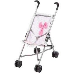 SILLIA DE MUÑECA LUNARES ROSA/BLANCO 55X41X27.50 CM - Teknashop Ltd