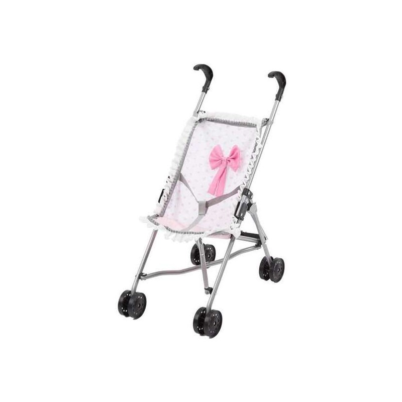 SILLIA DE MUÑECA LUNARES ROSA/BLANCO 55X41X27.50 CM - Teknashop Ltd