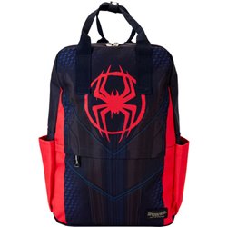 MOCHILA NYLON TRAJE MILES MORALES SPIDER-VERSE MARVEL LOUNGEFLY 43CM - Teknashop Ltd